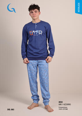 PIGIAMA RAGAZZO M/L 4034 Tellini S.r.l. Ingrosso Abbigliamento